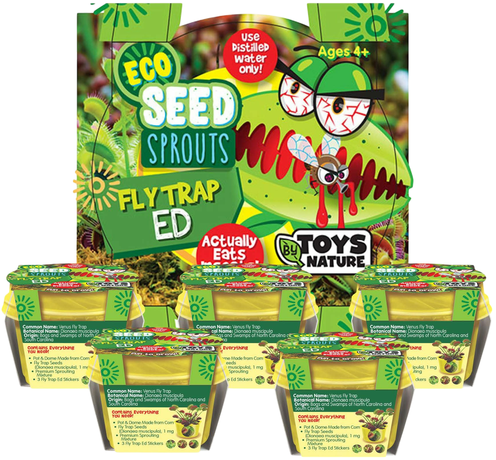 Eco Seed Sprouts Flytrap Ed - Multipack of 5 – Unique Gardener Eco Seed Sprouts Flytrap Ed - Multipack of 5 – Unique Gardener