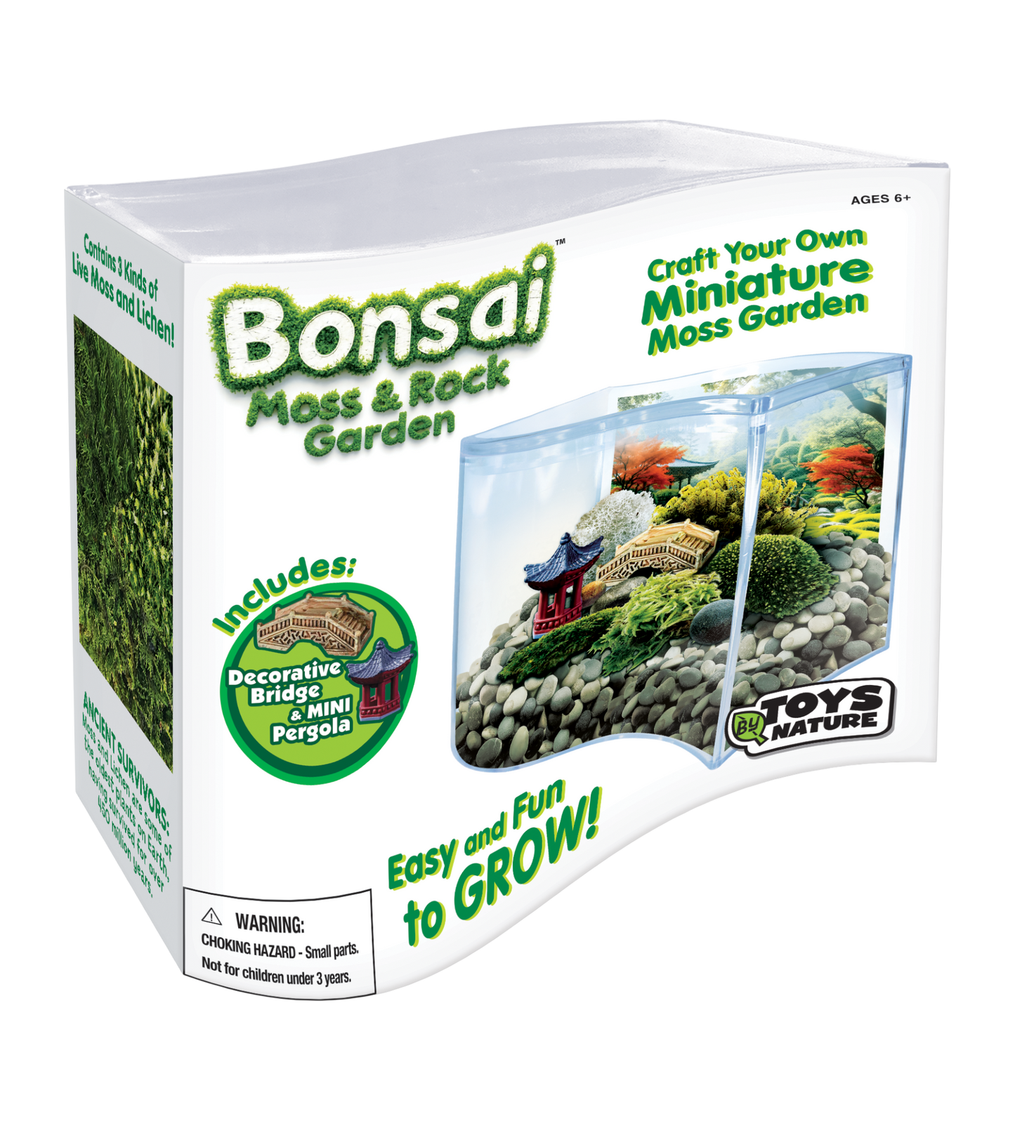 Bonsai Moss & Rock Garden Wave Terrarium