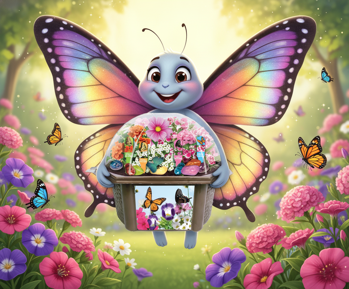 Bountiful Butterfly Garden Biosphere Terrarium