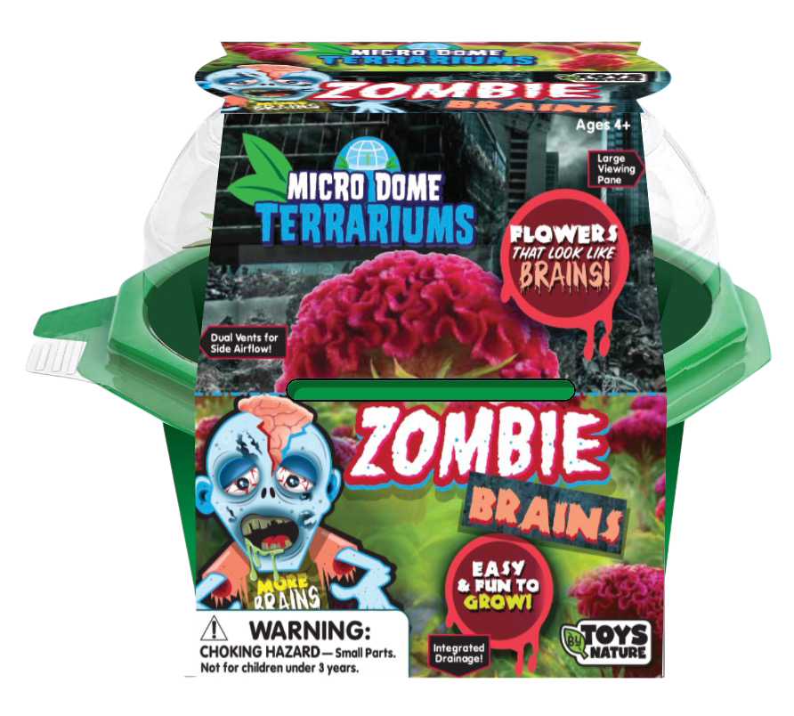 Zombie Brains Themed Micro Dome Terrarium