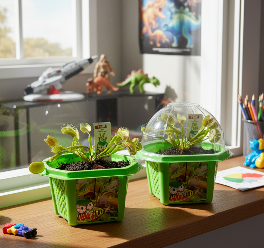 carnivorous plant venus fly trap terrarium Fred the Ferocious Flytrap