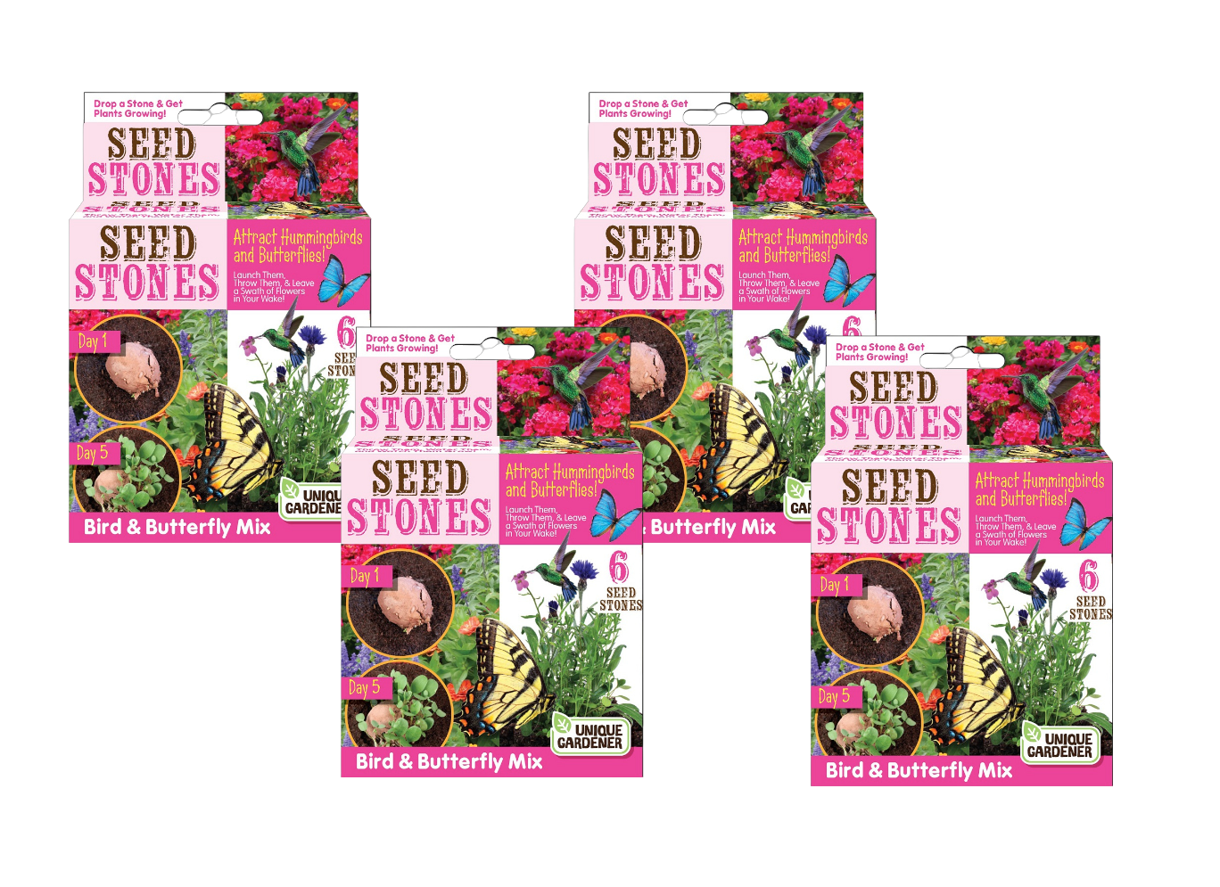 Seed Stones Bird and Butterfly - Multipack of 4